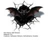Yousheng Halloween Bat Wall Stickers, 3D Wall Crack Decals, No Residue Easy Removal Wall Art for Indoor Outdoor Halloween