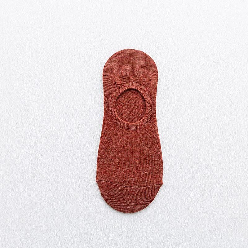 Female Spring and Summer Thin New Color Cotton Silicone Non Slip Shallow Mouth Do Not Fall with Invisible Socks