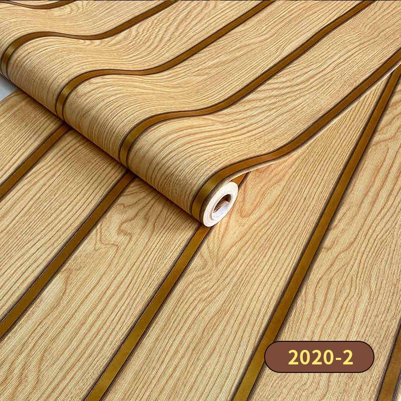 Self-Adhesive Imitation Wood Grain Wallpaper - Moisture-Proof Wall Decoration for Bedrooms