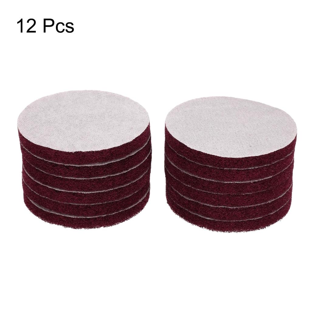 Uxcell 12 Stück Scheuerschwämme 500er Körnung Bohrmaschinen-Power-Bürste Klettfläche Oberflächenaufbereitungs-Scheiben Bohrmaschinen-Schleifscheiben Scheuerschwämme für Zuhause