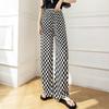 Ice silk wide-leg pants women's summer thin new Chinese ink cool pants high-waisted casual pants trousers women's clothing