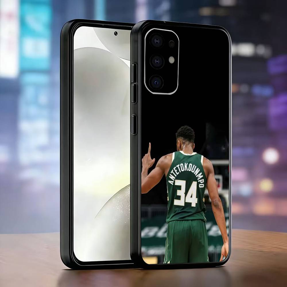 Giannis Antetokounmpo Phone Case Black Silicone Soft For Samsung S25,S24,S21,S22,S23,S30,Ultra,S20,Plus,Fe,Lite