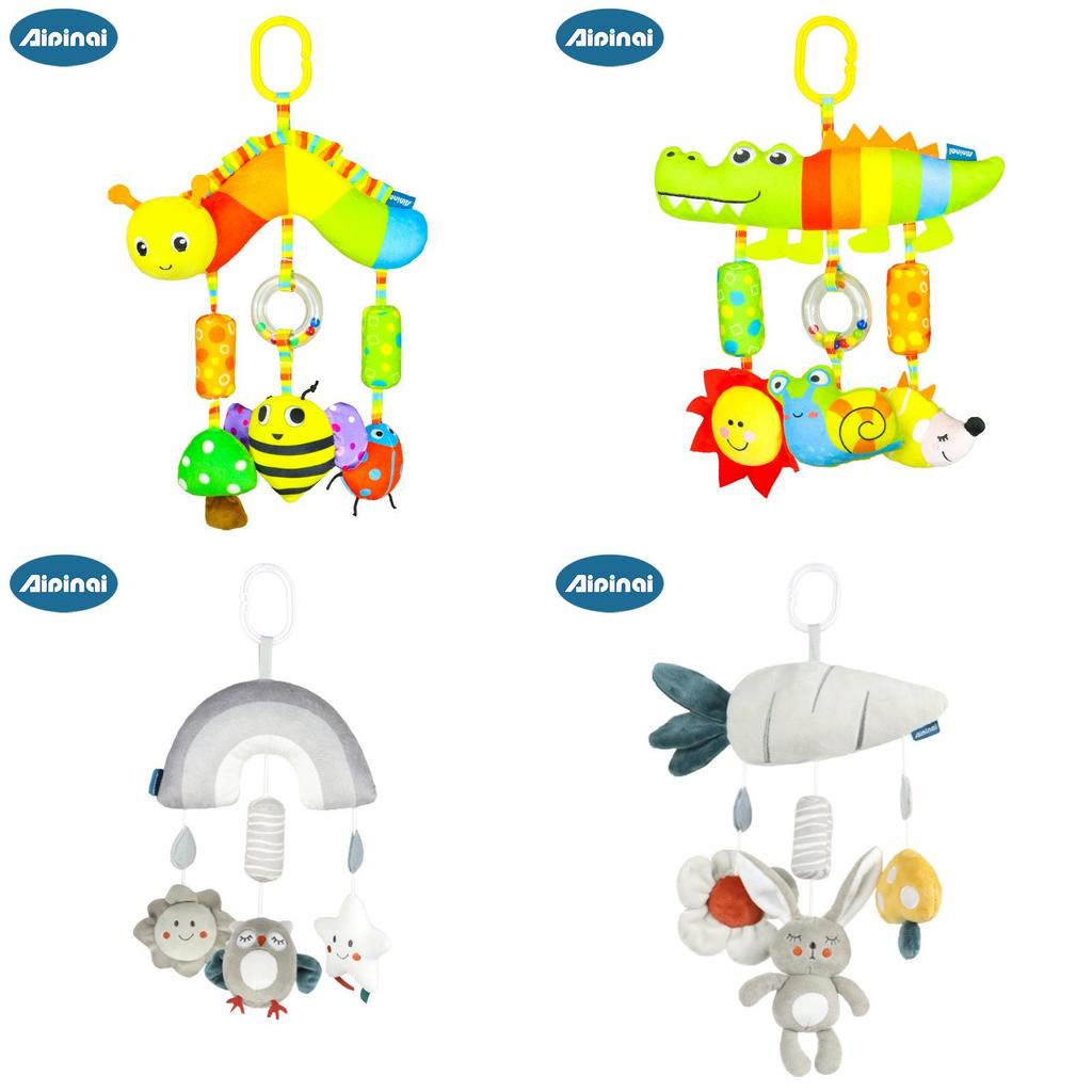 Baby Crib Mobile Rabbit Owl Hanging Toy Plush Sensory Development For Infants