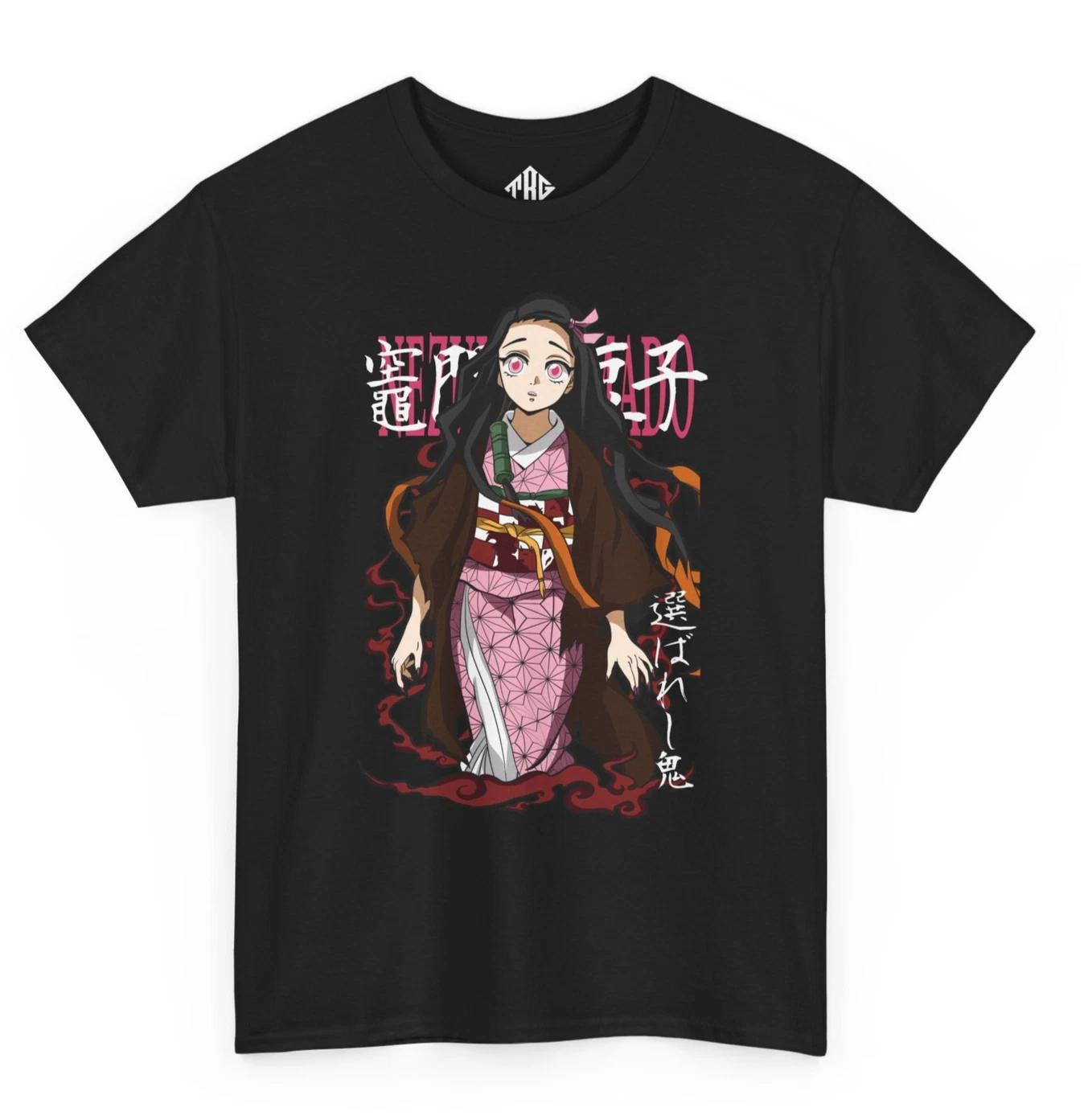 

Футболка с графическим принтом в стиле аниме Waifu Manga Girl Косплей Наряд Kimetsu No Yaiba 3XL