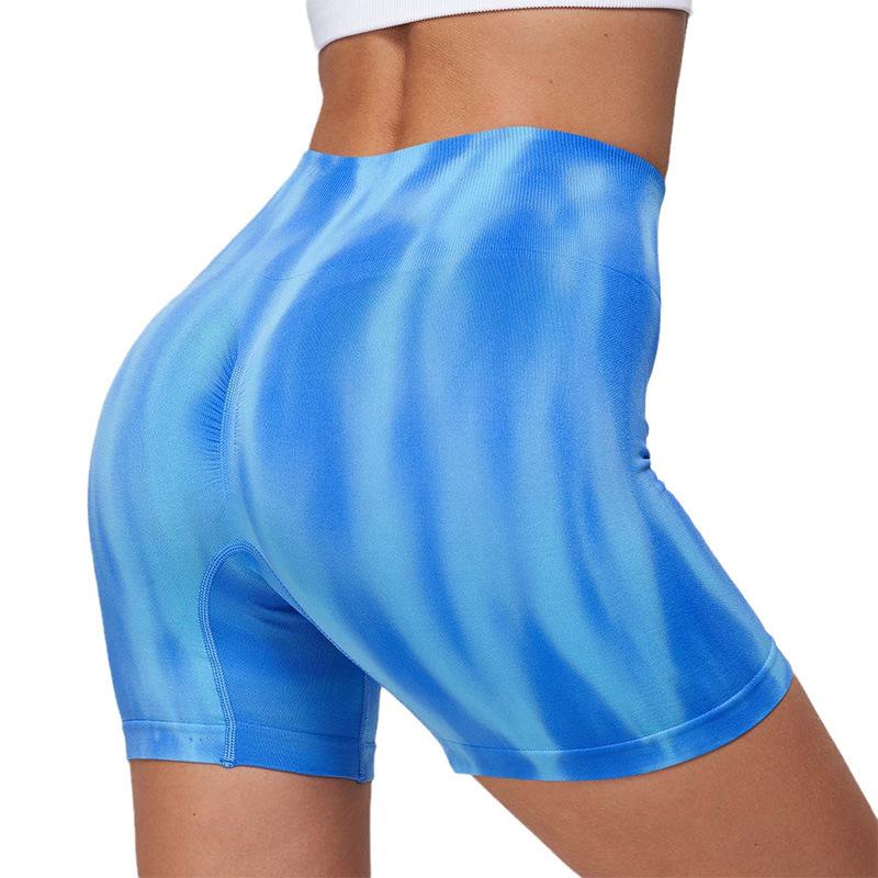 

Colorful Aurora Seamless Yoga Shorts For Women, High Waist, Hip Lifting, Gradient Exercise, Speed Drying, Tight Fitness Shorts For Women L
