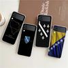 Phone Cover For Samsung Galaxy Z Flip 6 5 4 Case Transparent For Samsung Z Flip 3 Hard PC Shell Bosnia And Herzegovina Passport