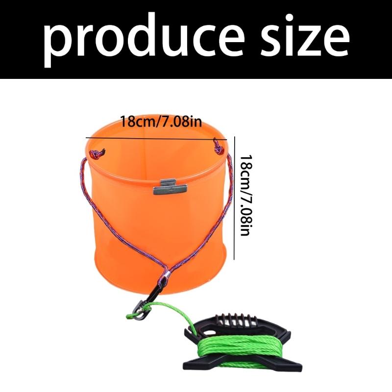 Stable Fishing Water Pail Nonslip Handle Nontoxic Fishing Water Container for Outdoor Lover