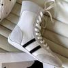 Yang Mi's Boxing Shoes of the Same Style Are Women's New Breathable Martin Boots In the Summer of 2025. Casual Sports High-top German Training Shoes