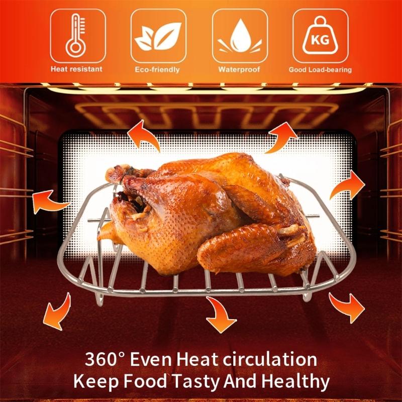 Universal Air Fryers Meshes Basket Safe Cooking Grids for Even Heating Dishwasher Friendly Corrosions Resistant