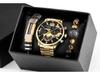 Men's 3-Piece Business Gift Set: Watch, Bracelet, and Necklace for Holidays or Birthdays
