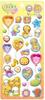 Puku Kira Balloon Sticker Set Heisei Retro Fuwa Magical 4-Piece - (Fuwa Rabi-chan, Myu-chan, Ham-chan's World, Natto-chan)