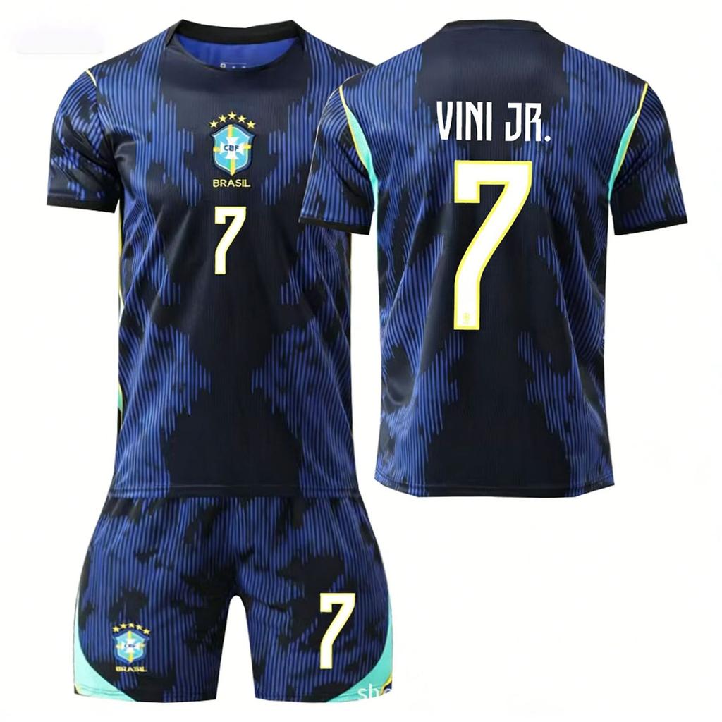 WK 2026 Brazilië uittenue 7 Vinicius 9 Endrik 10 Neymar, voetbaltenue set