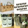 10pcs  Antique Brass Drawer Label Pull Cabinet Frame Handle File Name Card Holder