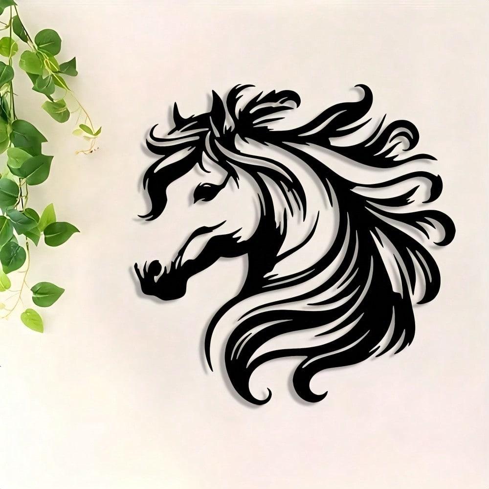 Horse Head Metal Wall Art Rustic Farmhouse Decor Living Room Bedroom Garden Yard