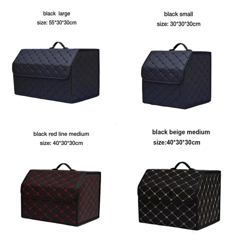 Car storage box car trunk storage storage box leather storage box box folding multi-functional car supplies travel outing