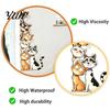 Cartoon Cat or Dog Wall Art Cute Cats/Dogs Stickers, Waterproof PVC Decals, Peel And Durable Outdoor Window Decals Stick Decorative Murals for Nursery