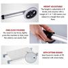 3-in-1-Gehgestell aus Aluminiumlegierung, höhenverstellbar, faltbar, Gehhalter für ältere Menschen, Toilettenstütze, Duschstuhl