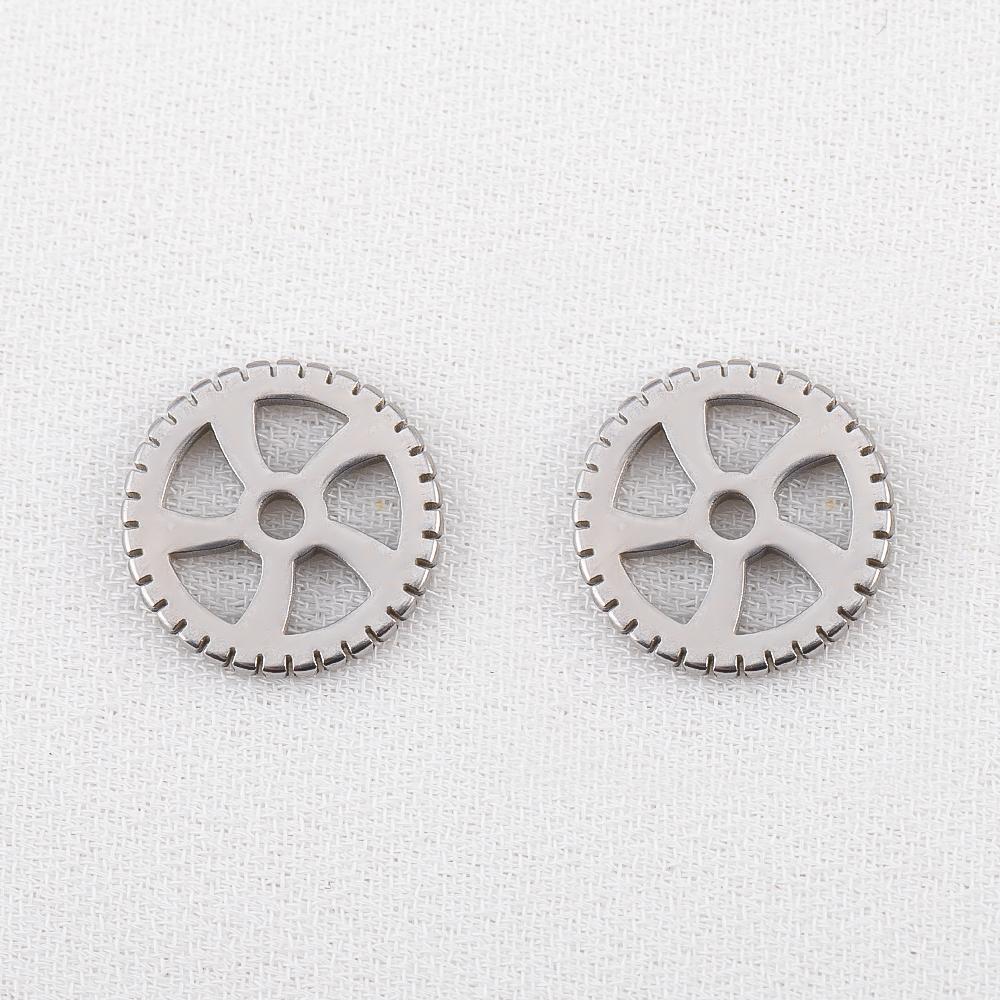 15pcs Stainless Steel Mechanical Steampunk Cogs Gears Clock Hour Hand Pendant Necklaces Bracelets Charm DIY Jewelry Making Decro