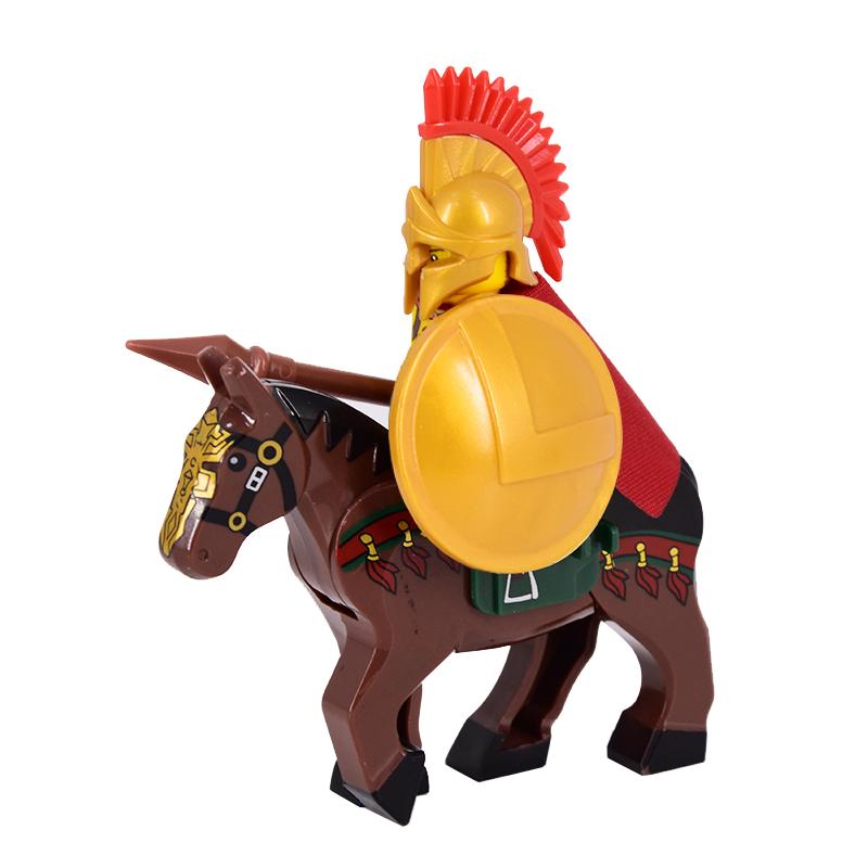 Medieval Figures Middle Ages Rome Warrior Golden Knight Horse Hawk Castle King Dragon Knights Building Blocks BricksToys gifts