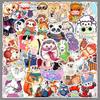 Cute Animal Knitting Stickers - 50 Waterproof Cartoon Decorations for Journals & Suitcases
