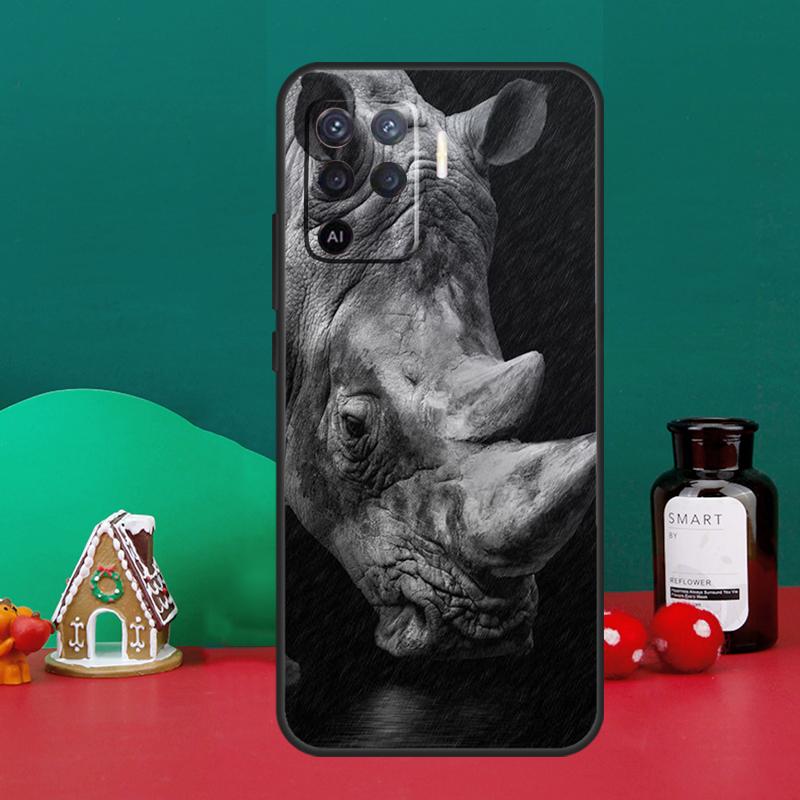 Animal Rhino Case For Oppo A40 A60 A80 A6 A5 Pro A15 A16 A17 A57 A94 A74 A54 A76 A96 A18 A38 A58 A78 A98