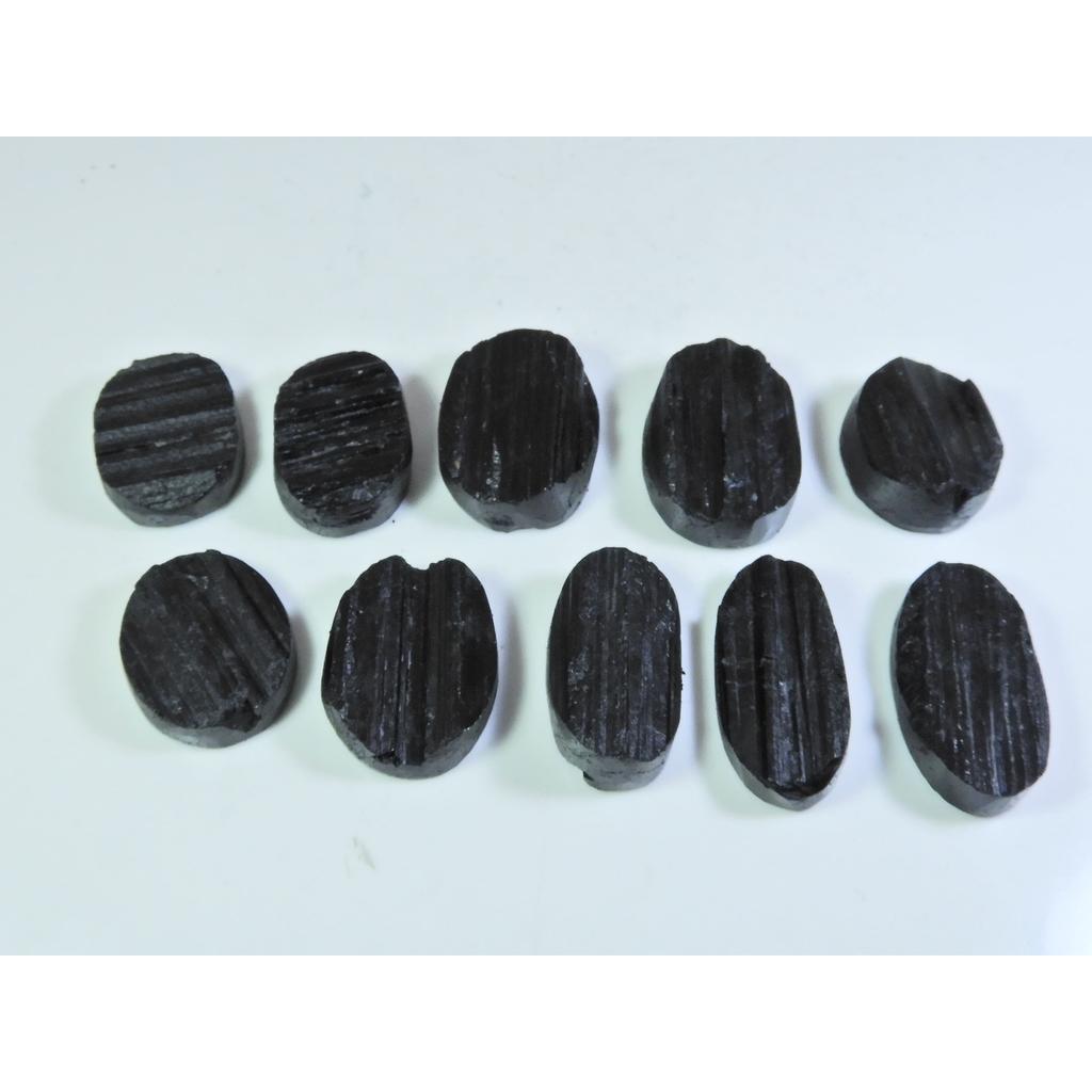 490Cts.Natural Black Tourmaline Oval Shape Cabochon Loose Gemstone 10Pcs Lot C-340