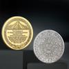 Mayská pamětní mince Pyramida Sluneční hodiny Mince v cizí měně Sběratelská 40mm mince Lucky Love v ochranné kulaté krabičce