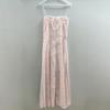 Frühling Sommer Damen Perspektive Urlaub am Meer Slim Fit Camisole Kleid Hohe Taille A Linie Hosenträger Blumendruck Langes Kleid