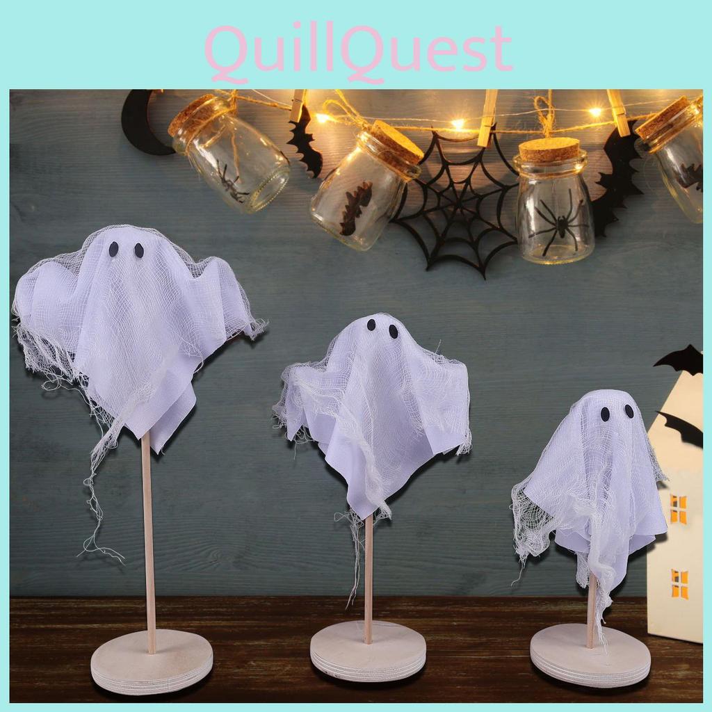 Halloween Witch Fabric Broom Decor Set Colorful Mesh Trick Or Festivities Treat