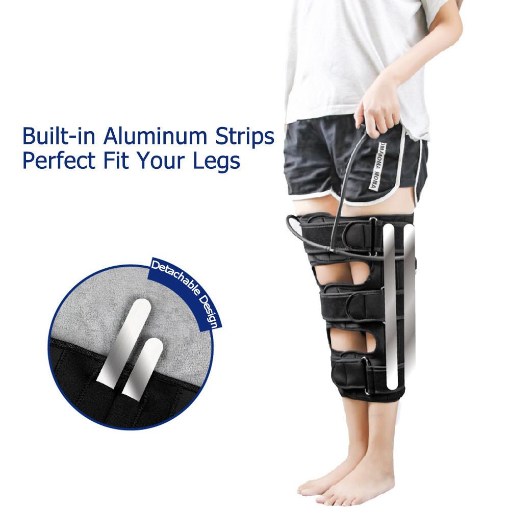 Adjustable Leg Correction Band Belt O/X Type Bowed Legs Knee Valgum Straightening Posture Corrector Inflatable Beauty Leg Band Black