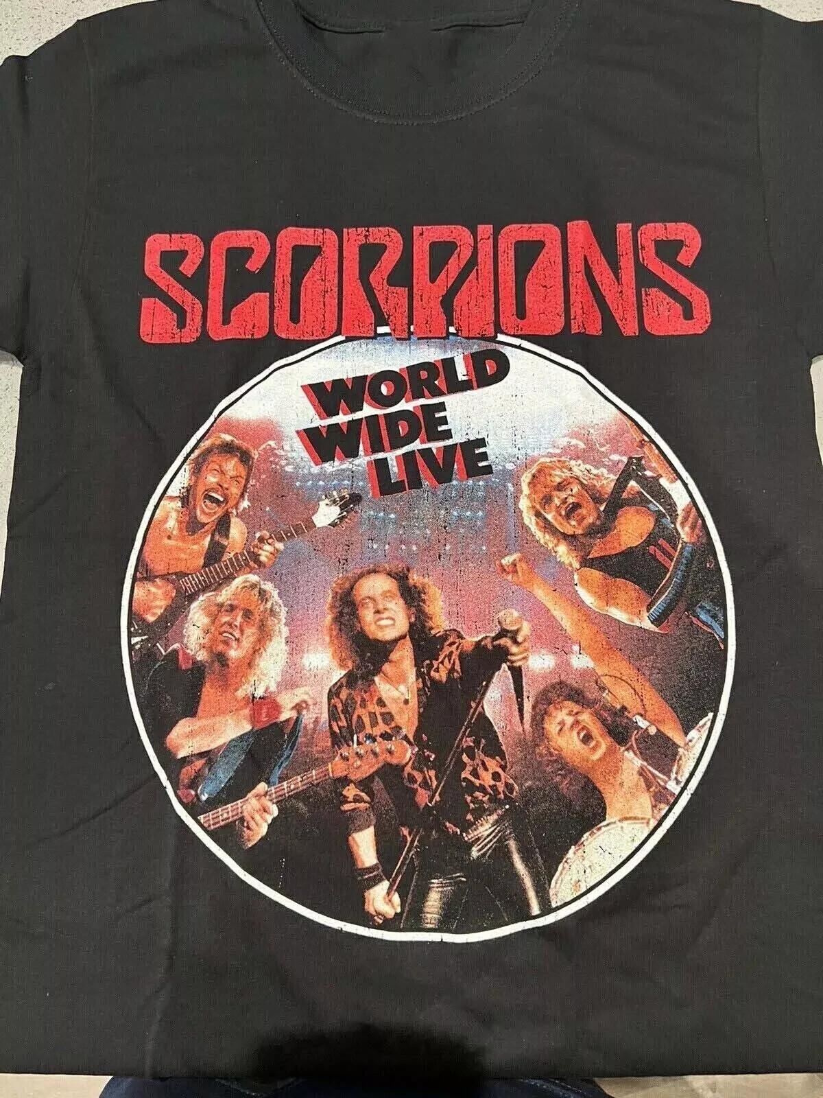 Scorpions World Wide Live T-Shirt Unisex Cotton Tee All Size S-5Xl XXL