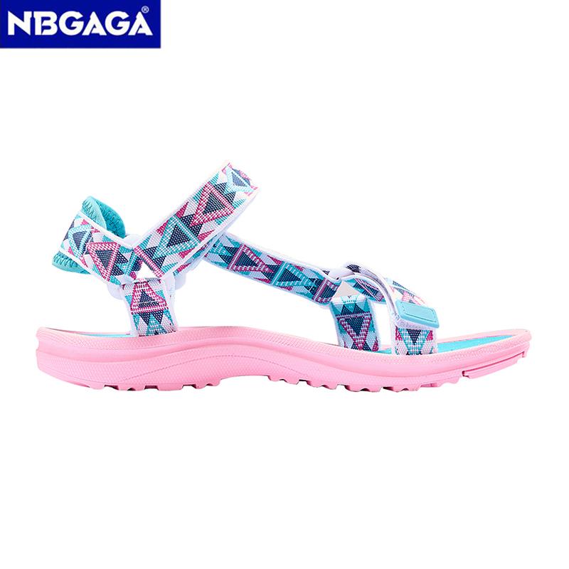 Children Girls' Summer Sandals Pink Breathable Sport Shoes for Kids Outdoor Beach Walking Sandals