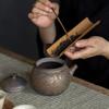 Retro-Topf mit Seitenhenkel Japanischer Stil Ofengebrannte Eisenemaille Teekanne Haushalts-Einzelteekanne Kung-Fu-Teeservice Teekanne Teekessel