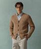 Brooks Brothers Cotton Cable Cardigan (Beige) (Bbwcmbg101)