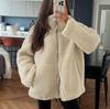 Elegant Autumn/Winter Women's Plush Zipper Coat: Versatile European and American Style
