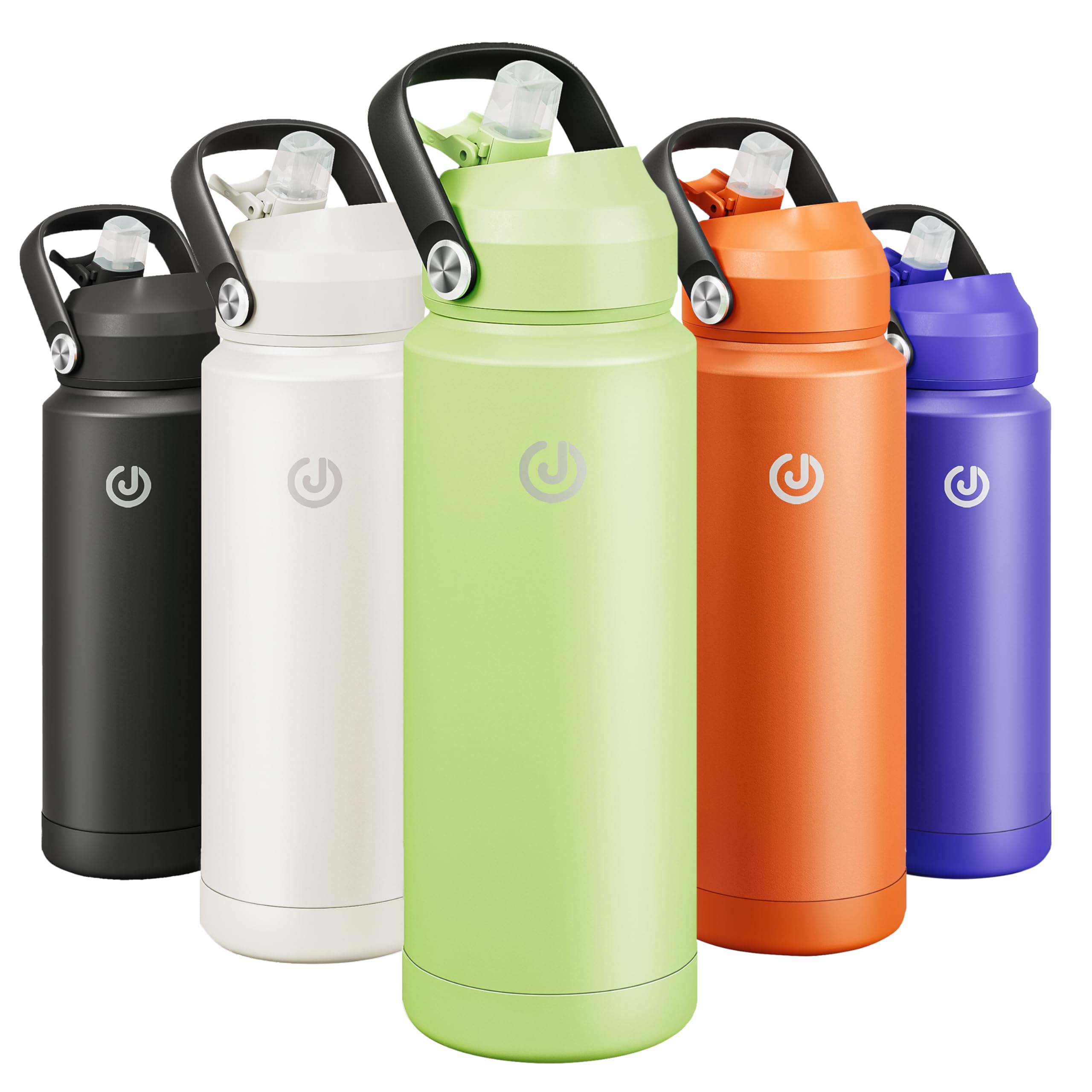 

JOISCOPE Вода Вакуумная Изолированная Портативная 2 Типа Питьевой Соломинки Вода Носить Съемное Горлышко для Легко Сохраняет Горячим и Стеклянная Зеленая Бутылка, Кружка,