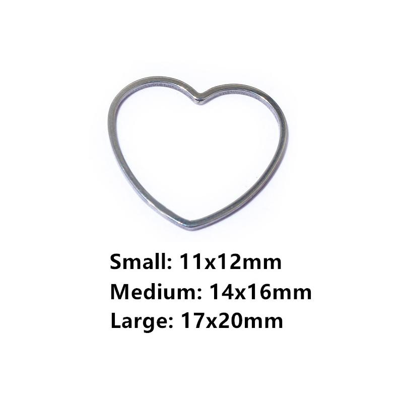 20pcs Moon Star Drop Heart Small Charms Gold Stainless Steel Pendant Open Bezels Hollow Frame Mold Bezel DIY Jewelry Making