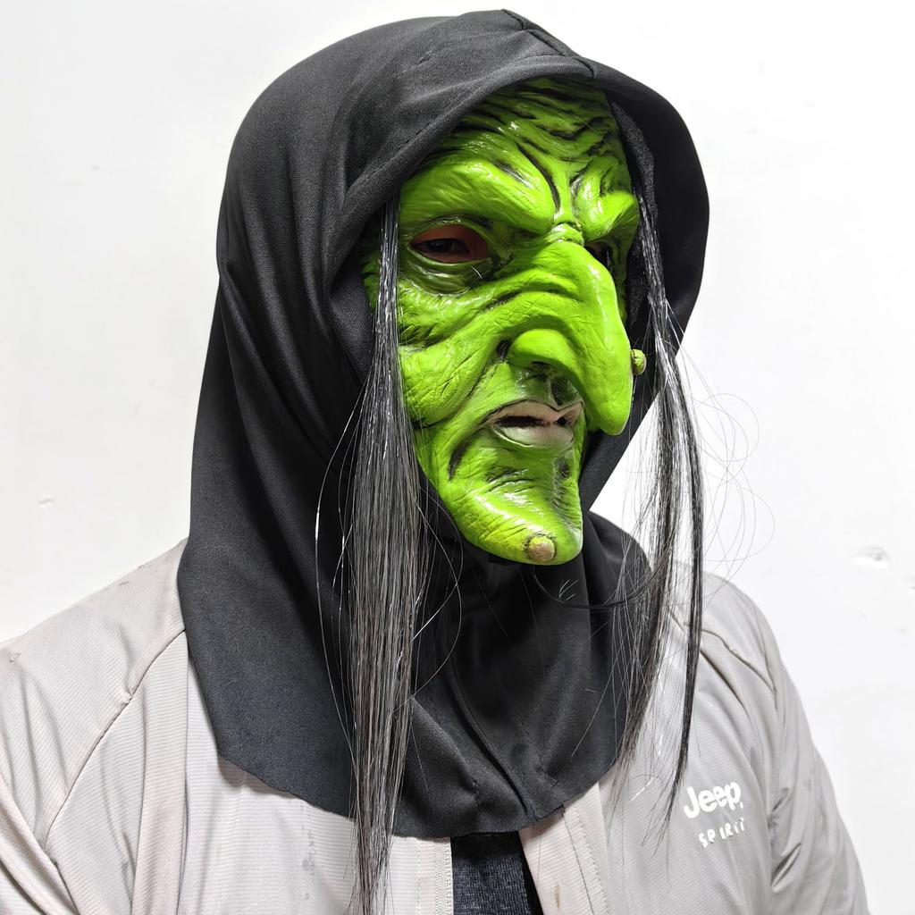 Halloween Party Magische Hexe Maske Neues Gruseliges Geist Gesicht Kostüm Hexe Kopfbedeckung