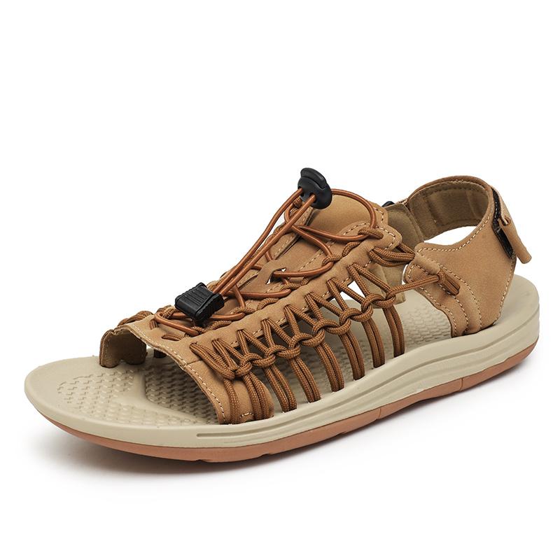 Fashion Stylish Hollow Out Summer Men Sandals Open-toe Beach Shoes for Man Lightweight Wading Aqua Shoes Outdoor Casual Sandaly Sneakers