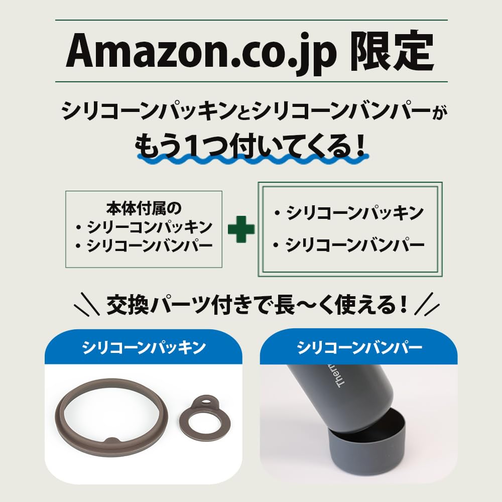 Takeya Thermo Flask Light Parts Ice Insulated Stainless Steel Water Direct TAKEYA [Official] Set, 1.17L, Green, Bottle, 1170ml, Drinking,