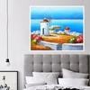 DIY 5D Diamond Embroidery Round Diamond Seaside House Diamond Painting Cross Stitch