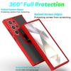 Anti-theft Acrylic Phone Case For Samsung Galaxy S26 Ultra S25 Edge S24 S23 FE S22 Plus Metal Magnetic Ring Stand Back Cover