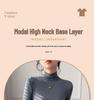 Modal High Neck Turtleneck Base Layer for Women: Elegant Long Sleeve Top for Spring, Autumn, Winter