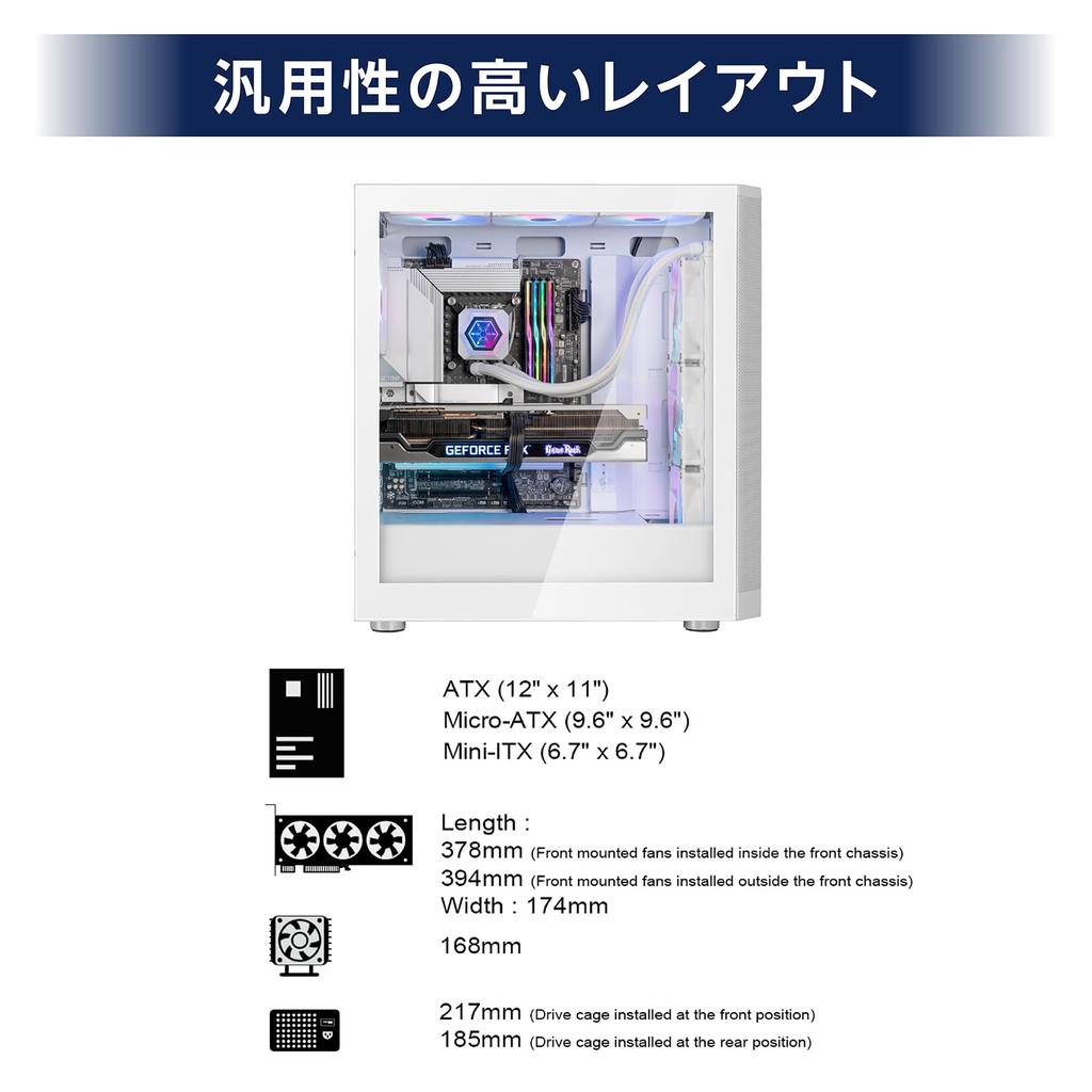 Silverstone SST-FA514X-WG PC Case, Mid-Tower, ATX, Dual Radiator, ARGB, White, Authorized Distributor in Japan