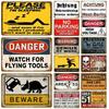 Warning Safety Signs Metal Signs Danger Caution Tin Sign Boards Home Wall Decorations Retro Decorations Home Art Painting Posters