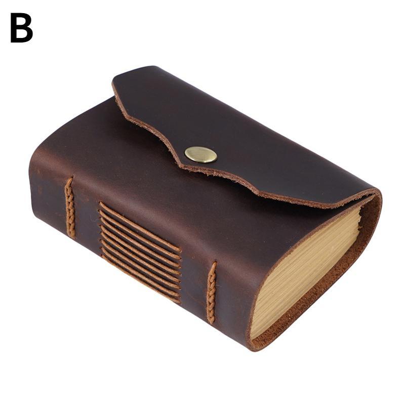 1Pc PU Leather Handmade Vintage Retro Travel Journal Diary Notebook Notepad Birthday Gift Yellow
