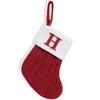 Letter Christmas Stockings Gift Bag Lovely Knit Christmas Hanging Socks For Christmas Tree Fireplaces Door Decoration