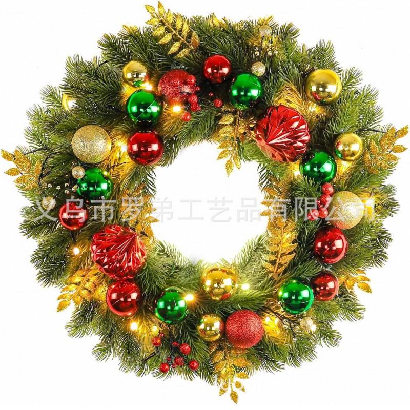 Christmas Wreath Door Hanging Decor Home Mall Window Party Festive Simulation Ornament