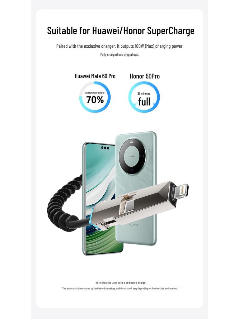 240W Cyber Spring 4-in-1 Retractable Data Cable for Apple & Huawei iPhone 16
