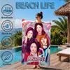 Custom Name Neon Kpop BP Beach Towel Microfiber Beach Towel, Lightweight and Quick-Dry, for Summer Travel, Swimming Pool Gift